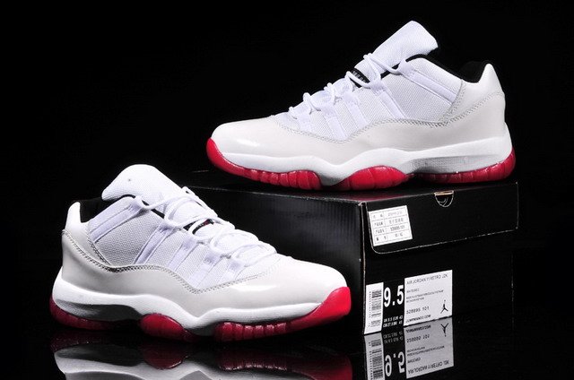 Nike Air Jordan 11 XI Retro Low Mens Shoes White / Varsity Red