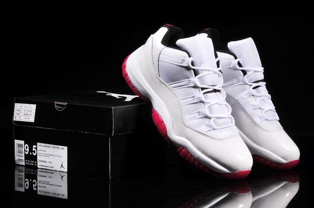Nike Air Jordan 11 XI Retro Low Mens Shoes White / Varsity Red