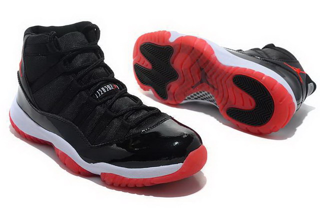 Nike Air Jordan 11 XI Retro Mens Shoes Black / Varsity Red / White