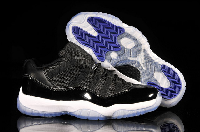 Nike Air Jordan 11 XI Retro Low Mens Shoes Black / White / Varsity Royal