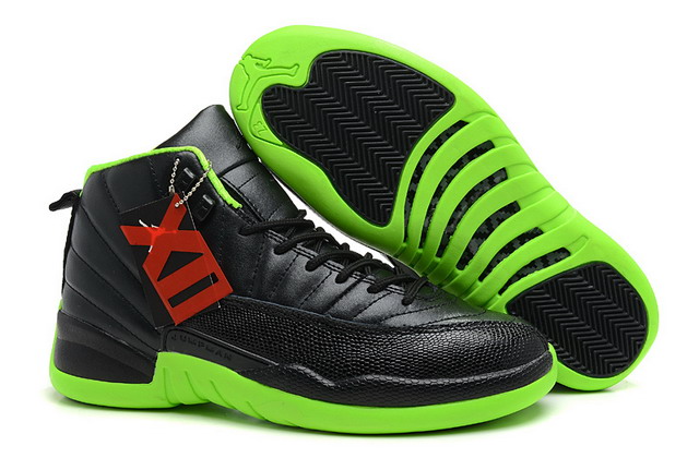 Nike Air Jordan 12 XII Retro Mens Shoes Black / Green