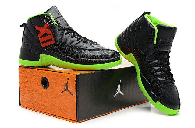 Nike Air Jordan 12 XII Retro Mens Shoes Black / Green