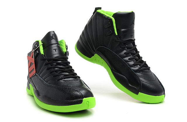 Nike Air Jordan 12 XII Retro Mens Shoes Black / Green