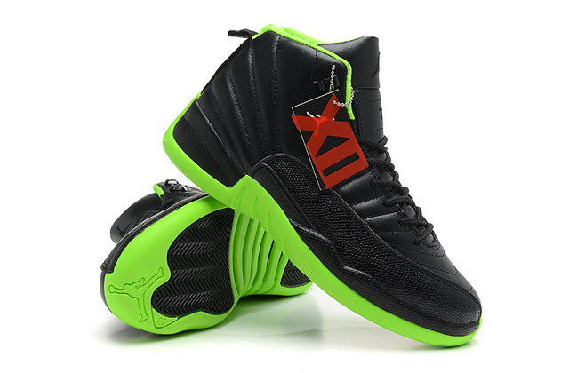 Nike Air Jordan 12 XII Retro Mens Shoes Black / Green