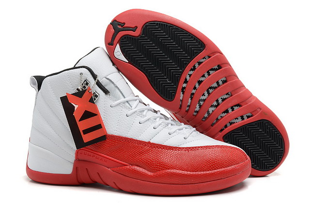 Nike Air Jordan 12 XII Retro 2009 Release Mens Shoes White / Black / Varsity Red