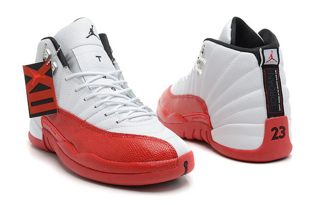 Nike Air Jordan 12 XII Retro 2009 Release Mens Shoes White / Black / Varsity Red
