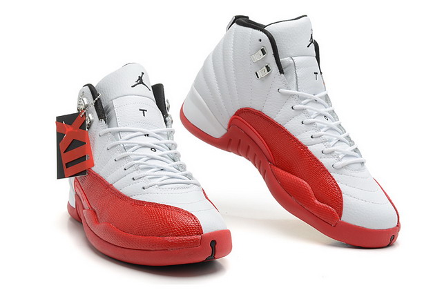Nike Air Jordan 12 XII Retro 2009 Release Mens Shoes White / Black / Varsity Red