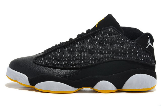 Nike Air Jordan 13 XIII Retro Low Mens Shoes Black / Metallic Silver / Carolina Black