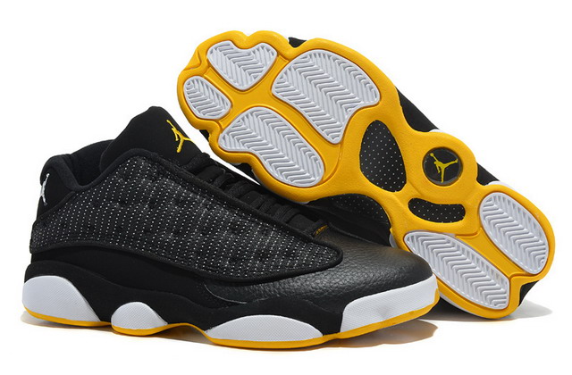 Nike Air Jordan 13 XIII Retro Low Mens Shoes Black / Metallic Silver / Carolina Black