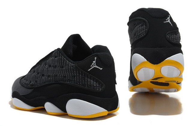 Nike Air Jordan 13 XIII Retro Low Mens Shoes Black / Metallic Silver / Carolina Black