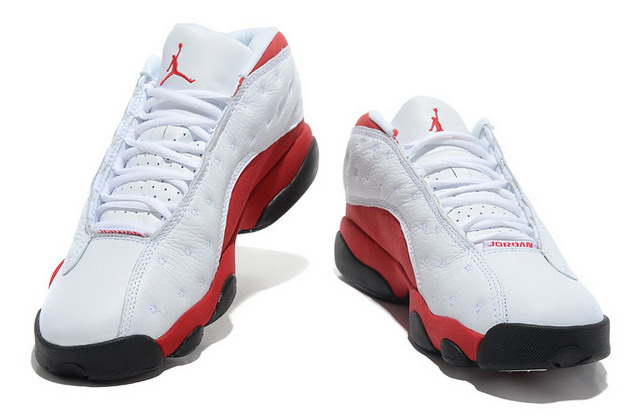 Nike Air Jordan 13 XIII Retro Low Mens Shoes White/ Silver / Red / Black