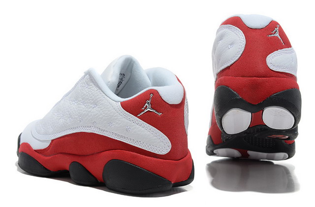 Nike Air Jordan 13 XIII Retro Low Mens Shoes White/ Silver / Red / Black