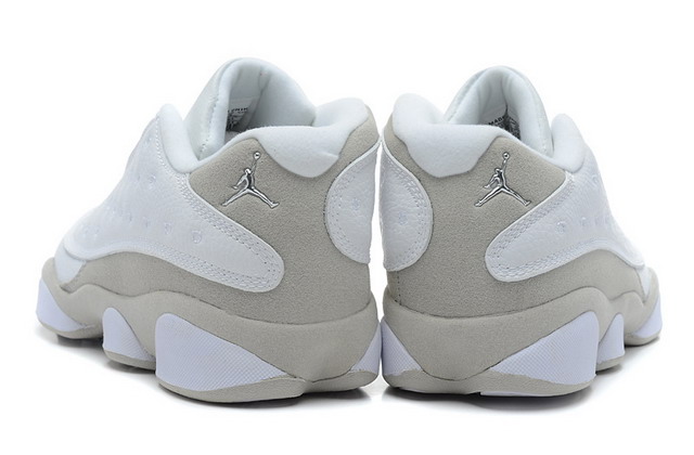 Nike Air Jordan 13 XIII Retro Low Mens Shoes White / Silver / Grey