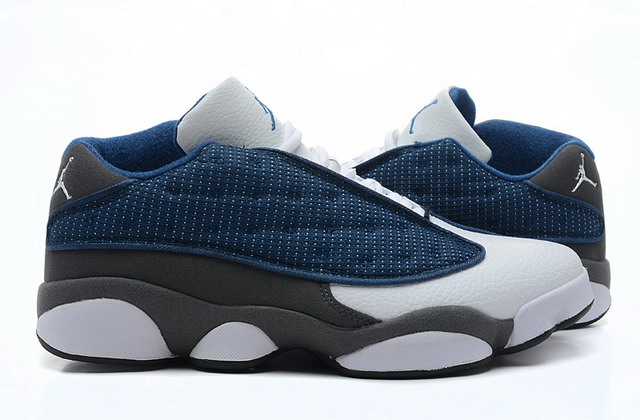 Nike Air Jordan 13 XIII Retro Low Mens Shoes Navy / White / Grey
