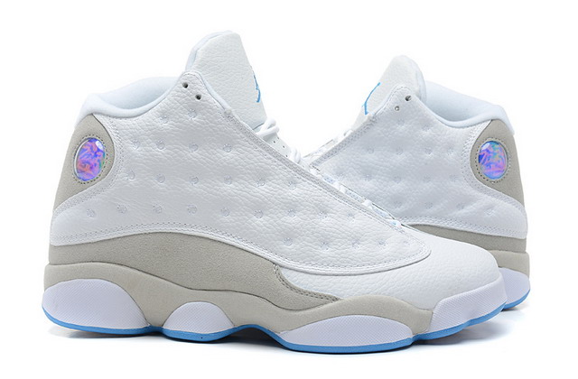 Nike Air Jordan 13 XIII Retro Mens Shoes White/ Neutral Grey / University Blue