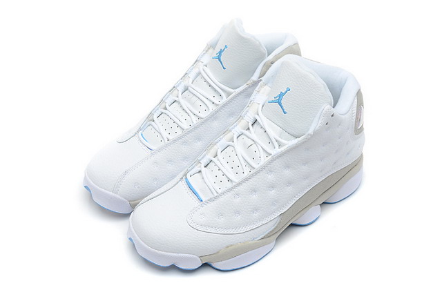 Nike Air Jordan 13 XIII Retro Mens Shoes White/ Neutral Grey / University Blue