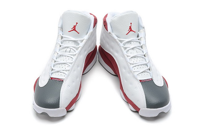 Nike Air Jordan 13 XIII Retro Mens Shoes White / Team Red / Flint Grey