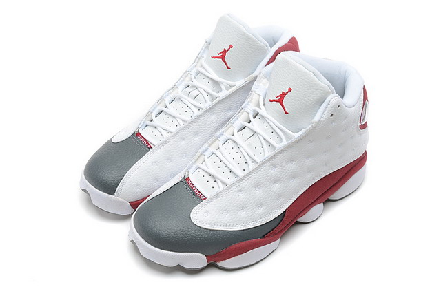 Nike Air Jordan 13 XIII Retro Mens Shoes White / Team Red / Flint Grey