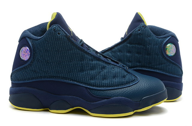 Nike Air Jordan 13 XIII Retro Mens Shoes Squadron Blue / Yellow Black