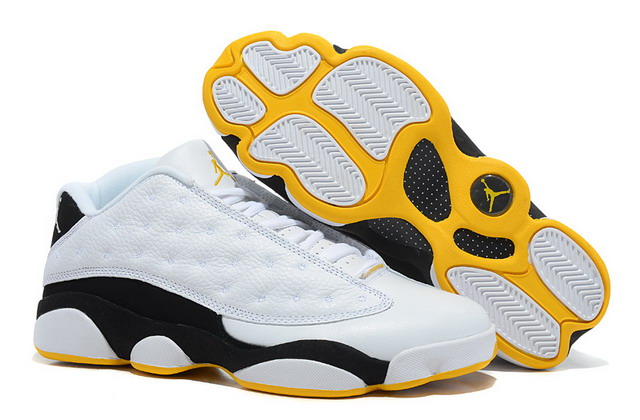 Nike Air Jordan 13 XIII Retro Low Mens Shoes White/ Silver / Black / Maize