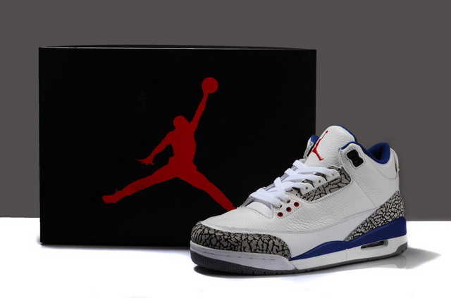 Nike Air Jordan 3 III Retro Mens Shoes White / True Blue
