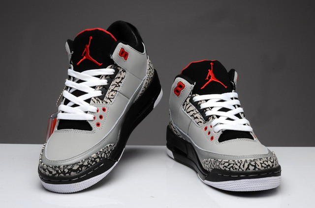 Nike Air Jordan 3 III Retro Mens Shoes Stealth / Varsity Red / lt Grapht / Black