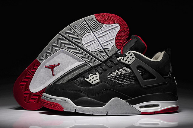 Nike Air Jordan 4 Retro Countdown Split Mens Shoes Black / Varsity Red / Grey