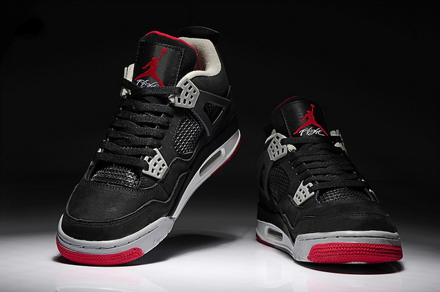 Nike Air Jordan 4 Retro Countdown Split Mens Shoes Black / Varsity Red / Grey