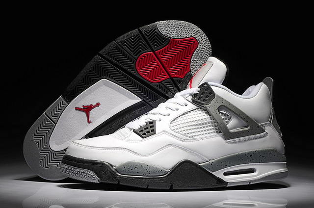 Nike Air Jordan 4 IV Retro Mens Shoes White Cement