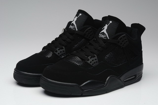 Nike Air Jordan 4 IV Retro Mens Shoes Black / Black / Light Graphite