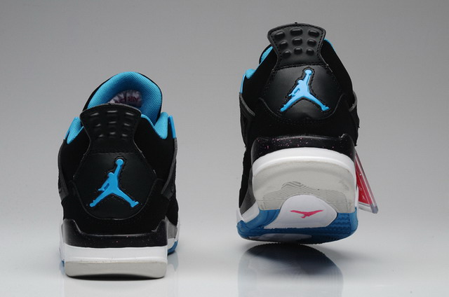 Nike Air Jordan 4 IV Retro Mens Shoes Black / Vivid Pink / Blue White