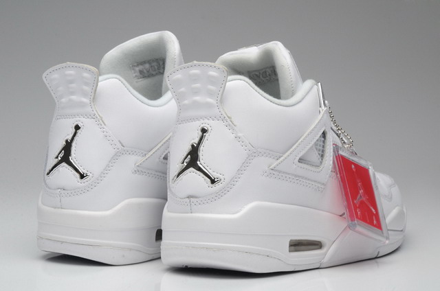 Nike Air Jordan 4 IV Retro Mens Shoes Anniversary White / Metallic Silver