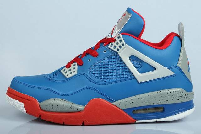 Nike Air Jordan 4 IV Retro Mens Shoes Blue / Red / Grey