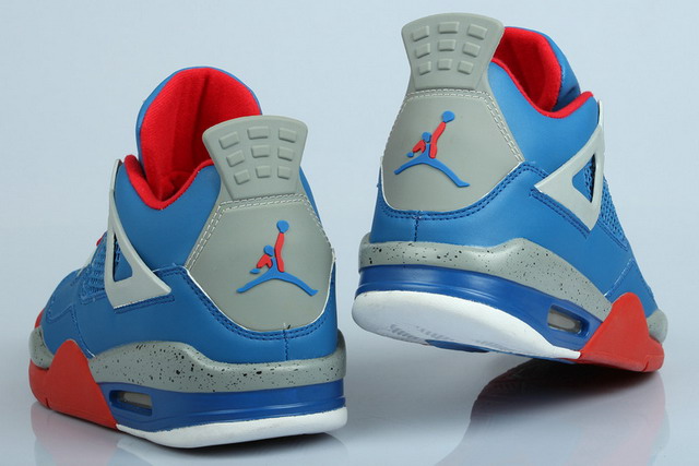 Nike Air Jordan 4 IV Retro Mens Shoes Blue / Red / Grey