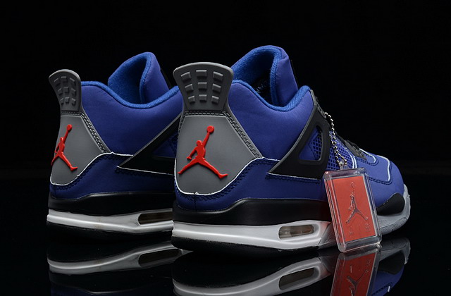 Nike Air Jordan 4 Retro Mens Shoes Royal Blue / Black / Grey