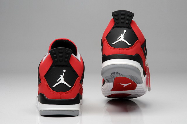 Nike Air Jordan 4 Retro Toro Bravo Mens Shoes Fire Red / White / Black Grey