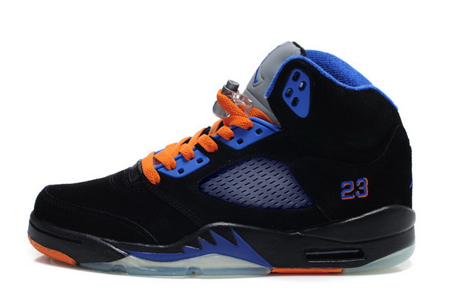 Nike Air Jordan 5 V Retro Mens Shoes Black / Blue / Orange