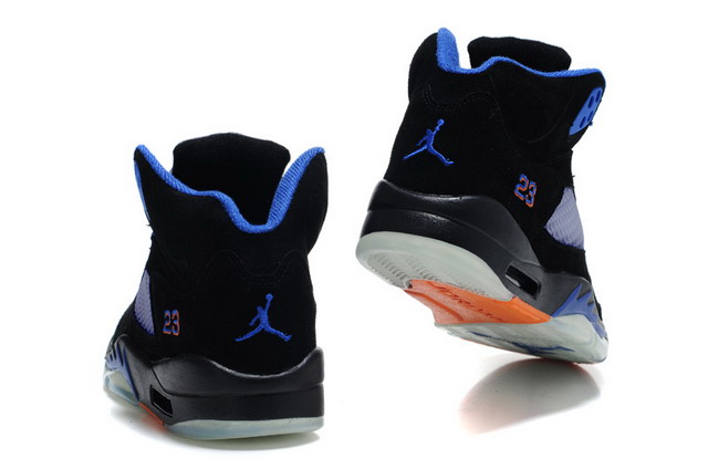 Nike Air Jordan 5 V Retro Mens Shoes Black / Blue / Orange