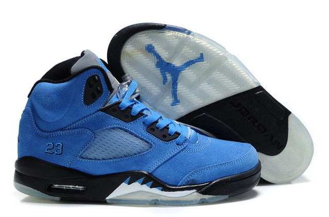 Nike Air Jordan 5 V Retro Mens Shoes Blue / Black / White