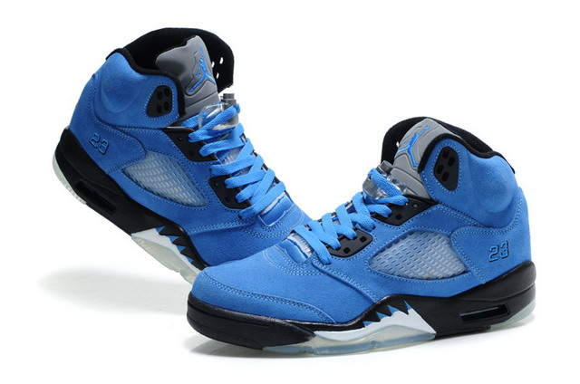 Nike Air Jordan 5 V Retro Mens Shoes Blue / Black / White