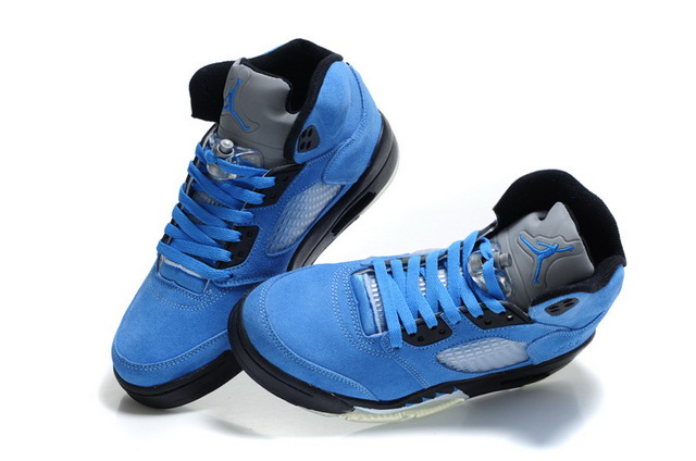 Nike Air Jordan 5 V Retro Mens Shoes Blue / Black / White