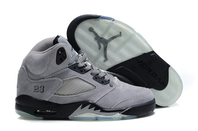Nike Air Jordan 5 V Retro Mens Shoes Cool Grey / Black