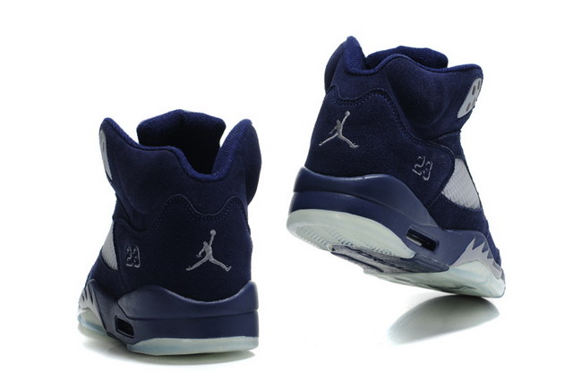 Nike Air Jordan 5 V Retro Mens Shoes Navy / Grey