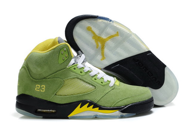 Nike Air Jordan 5 V Retro Mens Shoes Lime / Black / Yellow