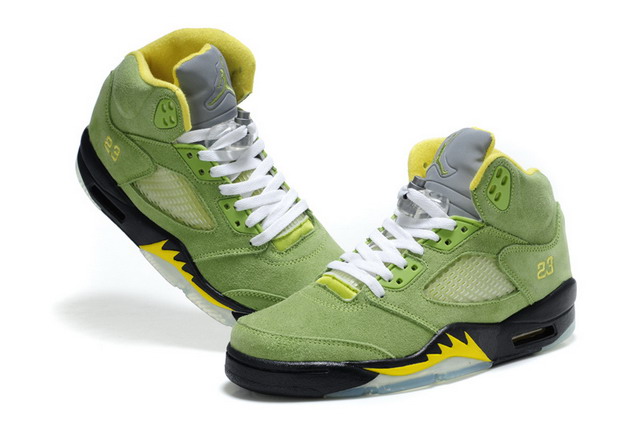Nike Air Jordan 5 V Retro Mens Shoes Lime / Black / Yellow