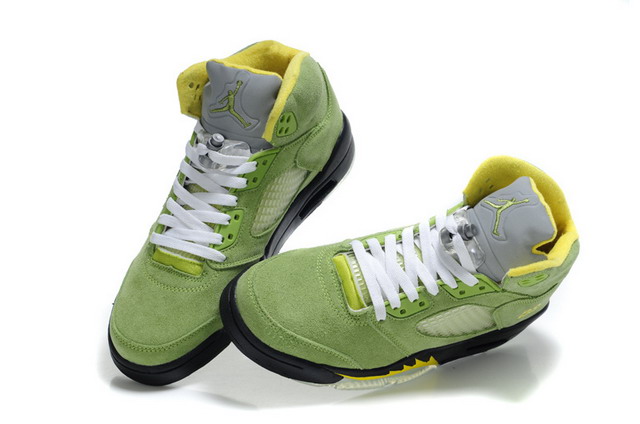 Nike Air Jordan 5 V Retro Mens Shoes Lime / Black / Yellow