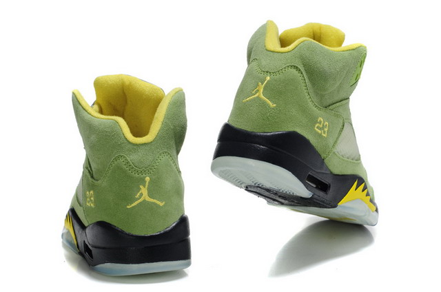 Nike Air Jordan 5 V Retro Mens Shoes Lime / Black / Yellow