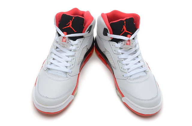 Nike Air Jordan 5 V Retro Mens Shoes White / Fire Red / Black
