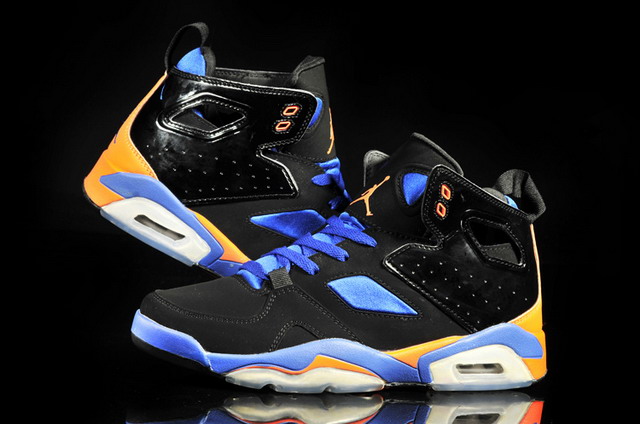 Nike Air Jordan 6 VI Retro Mens Shoes Black / Royal Blue / Orange