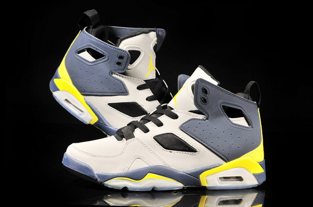 Nike Air Jordan 6 VI Retro Mens Shoes White / Navy / Yellow